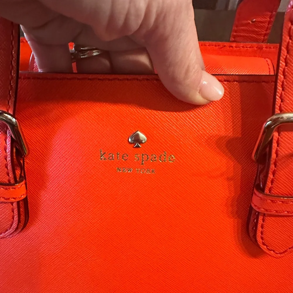 Kate Spade Charlotte Street Sylvie Leather Purse Tote Satchel Maraschino